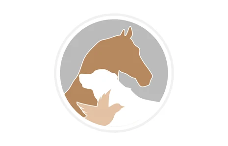 Icon: stilisierte Darstellung von einem Pferd, einem Hund und einem Vogel. Symbol für Tierschutz